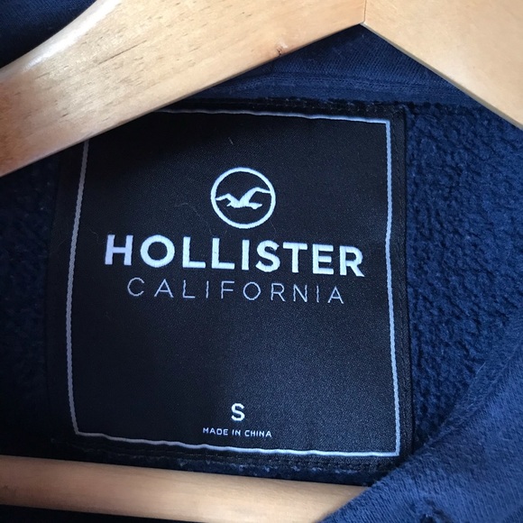 Hollister - Navy Blue Unisex Hoodie - Picture 3 of 3